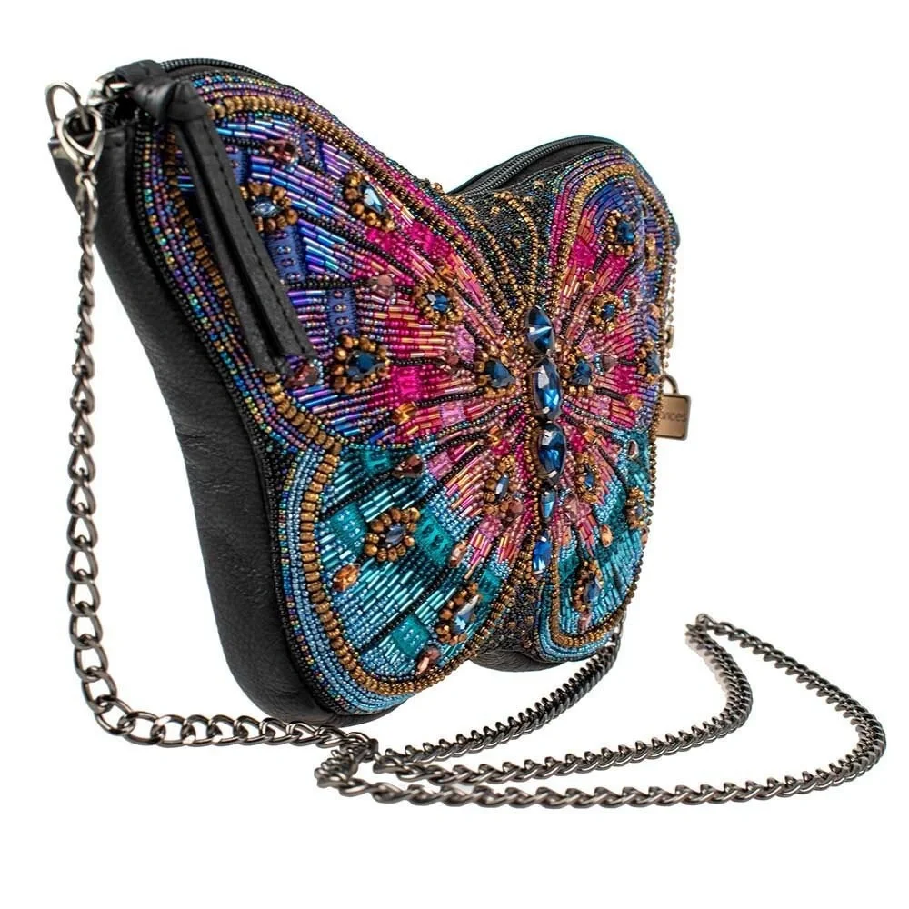 Mary Frances Butterfly Beaded Crossbody Bag – Crystal Statement Purse - Picture 3 of 8